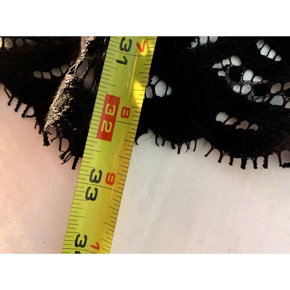 Bebe Black Eyelet Lace Spaghetti Strap Dress Shorts Underneath SIZE S - Picture 13 of 13